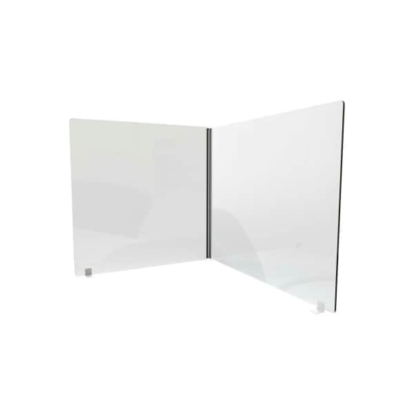Ghent Ghent Desktop Personal Protection Screen 24"W x 16"D x 24"H, 2-Sided, Clear Thermoplastic DPSC2424-2S-16 - main